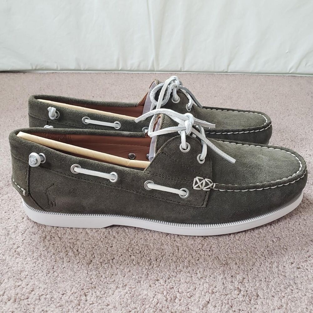 Polo Ralph Lauren Merton Armadillo Suede Boat Shoes Size 10